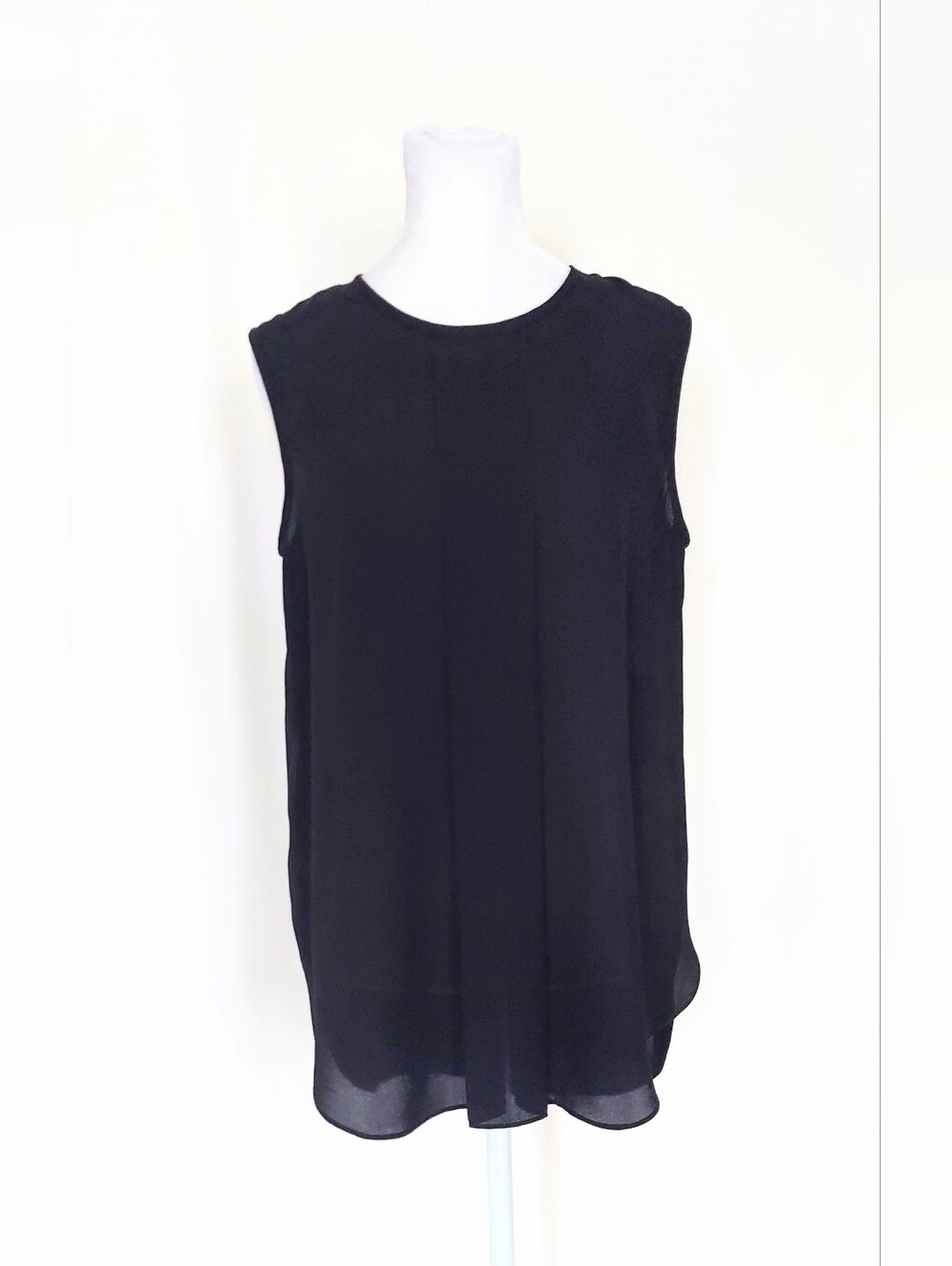 Vince Camuto Sleeveless Hi-Lo Blouse Black Size Small